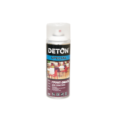 Грунт-эмаль для пластика Белый, "DETON Special" - Аэрозоль 520  ml
